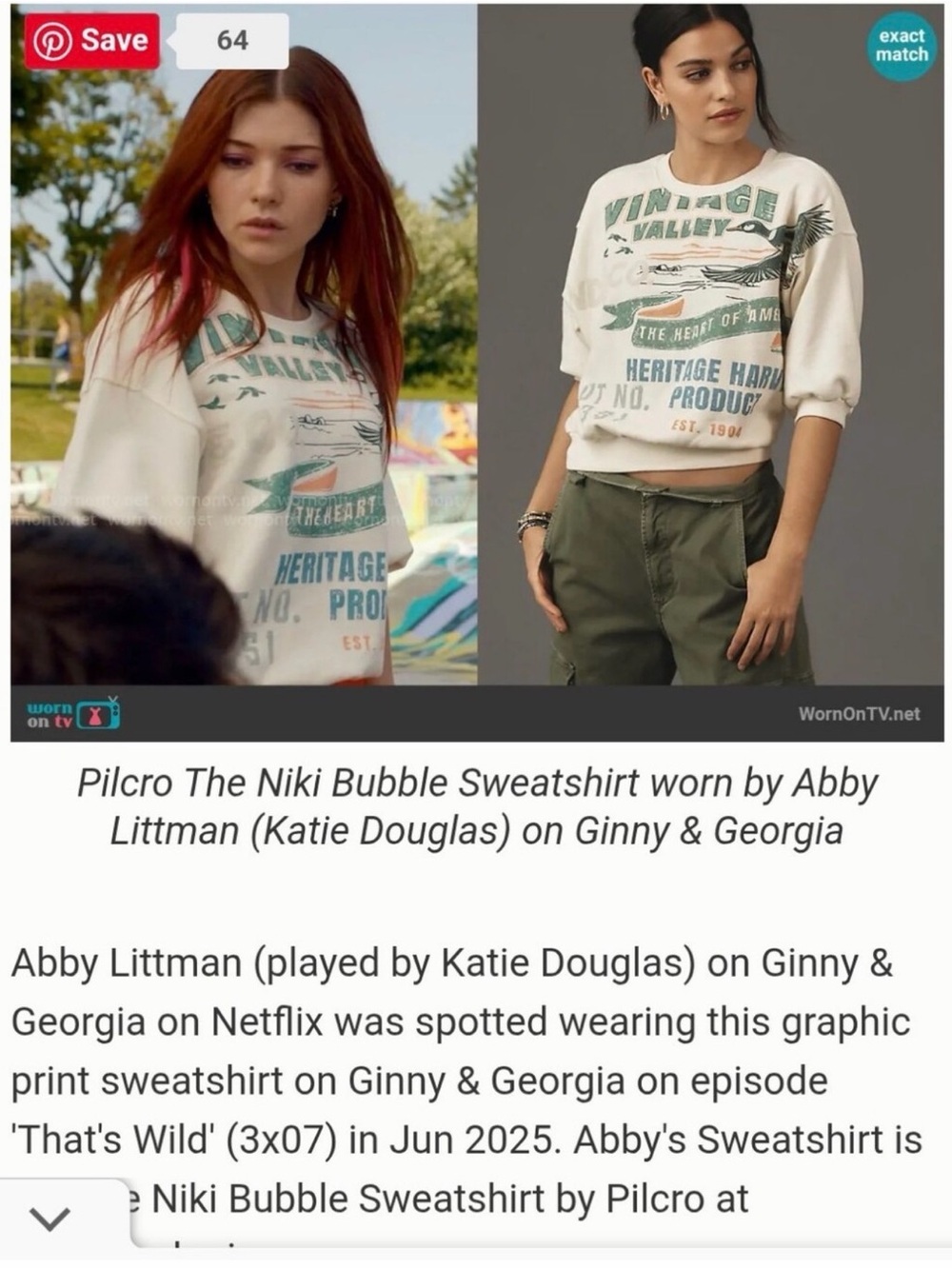 ANTHROPOLOGIE Pilcro Niki Bubble Graphic Print Sweatshirt - Picture 3 of 7